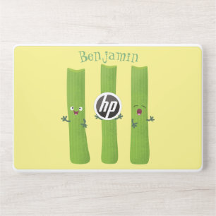 Cute celery sticks trio cartoon vegetables HP laptop skin