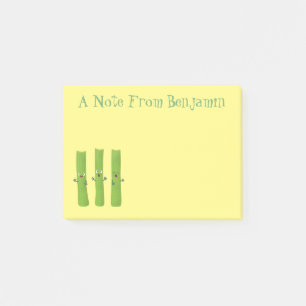 Cute celery sticks trio cartoon vegetables post-it notes