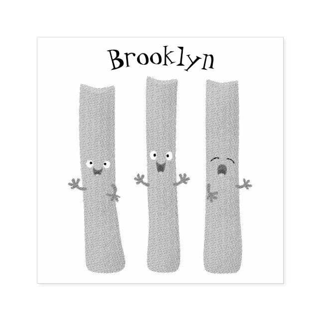 Cute celery sticks trio cartoon vegetables rubber stamp (Imprint)