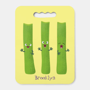 Cute celery sticks trio cartoon vegetables seat cushion