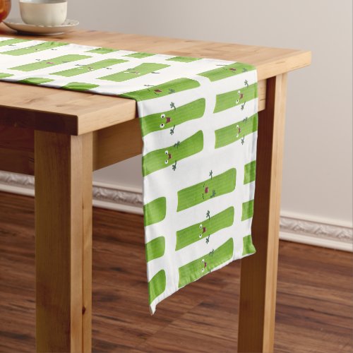 Cute celery sticks trio cartoon vegetables short table runner