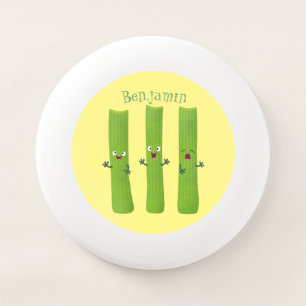 Cute celery sticks trio cartoon vegetables Wham-O frisbee