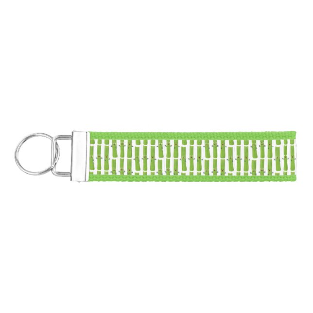 Cute celery sticks trio cartoon vegetables wrist keychain (Keys on Left)