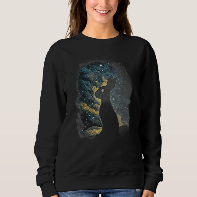 Cute Celestial Bunny for astrology Sweatshirt (Front)