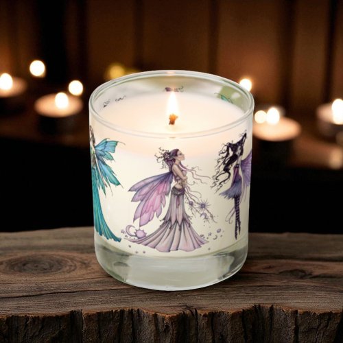 Cute Celestial Fairies by Molly Harrison Art Scented Candle