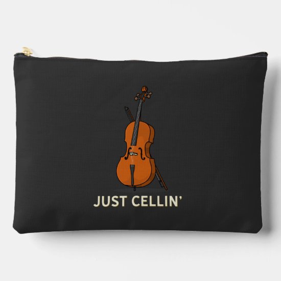 Cute Cellist Cello Player Gag Accessory Pouch
