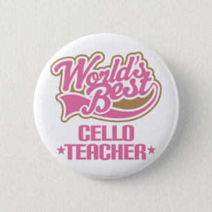 Cute Cello Teacher Gift Pinback Button