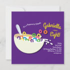 Cute Cereal Bowl Kids Sleepover Birthday Party