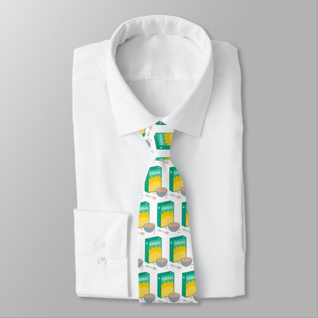 Cute Cereal Neck Tie (Tied)