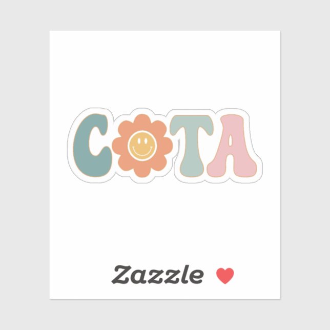 Cute Certified Occupational Therapy Assistant COTA Sticker (Sheet)
