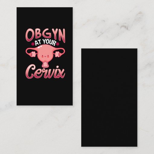 Cute Cervix Obstetrician Gynecologist Doctor OBGYN Business Card | Zazzle