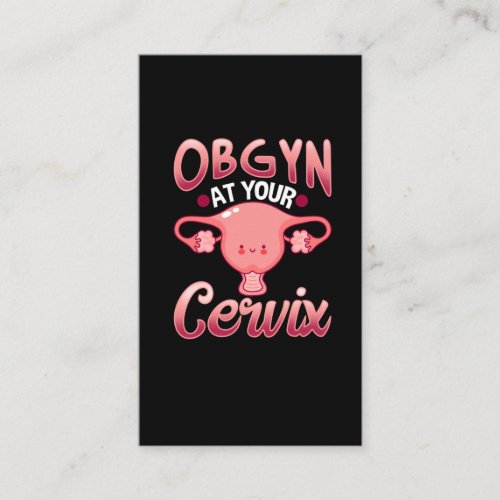 Cute Cervix Obstetrician Gynecologist Doctor OBGYN Business Card