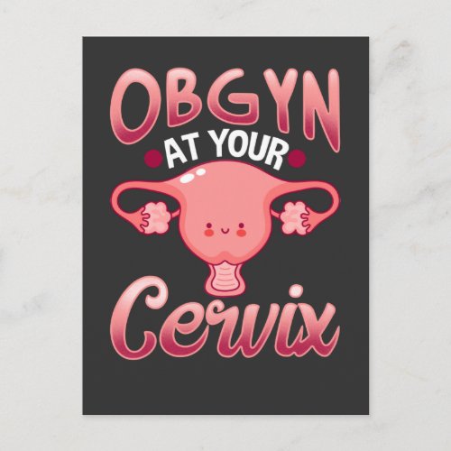 Cute Cervix Obstetrician Gynecologist Doctor OBGYN Postcard