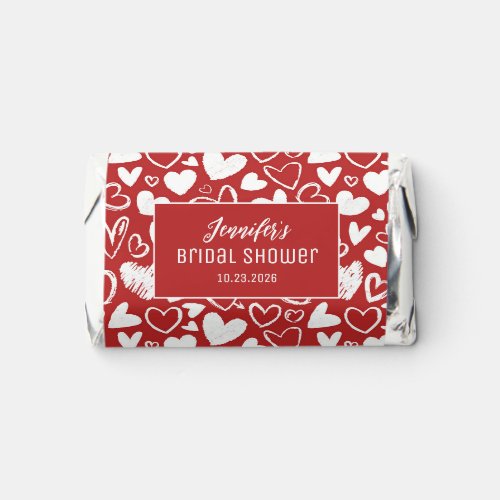 Cute Chalk Doodle Heart Pattern Sweet Love Red Hershey's Miniatures