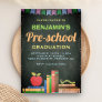 Cute Chalkboard Preschool Graduation Invitation