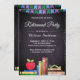 Cute Chalkboard Teacher Retirement Party Invitation | Zazzle