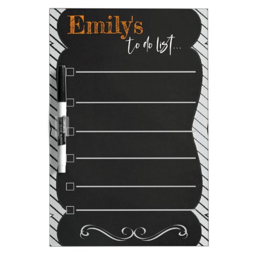 Cute Chalkboard  With Frame Add Name To Do List Dry Erase Board