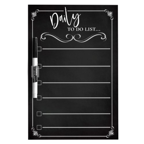 Cute Chalkboard With Frame Daily To Do List Dry Erase Board