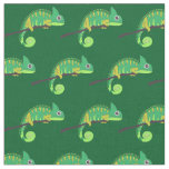 Cute Chameleon Green Fabric