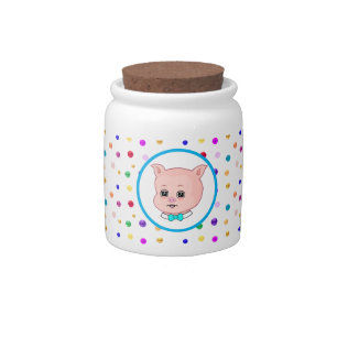 Cute Chanchi Pig Cartoon Candy Jar