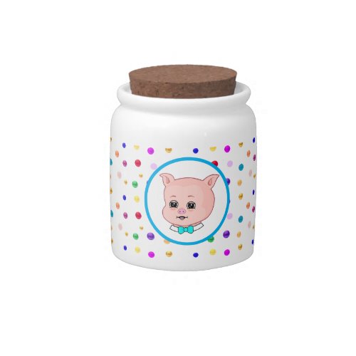 Cute Chanchi Pig Cartoon Candy Jar