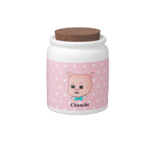 Cute Chanchi Pig Cartoon Candy Jar