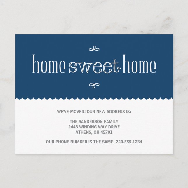 Cute Change of Address Announcement Postcard (Front)