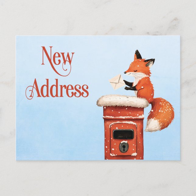 Cute Change of Address New Address Announcement Postcard (Front)