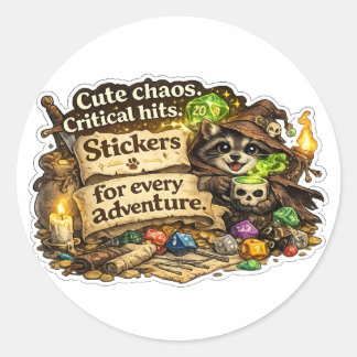 Cute Chaos Critical Hits Sticker Collection | RPG