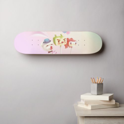 Cute Character Cake Pops Skateboard