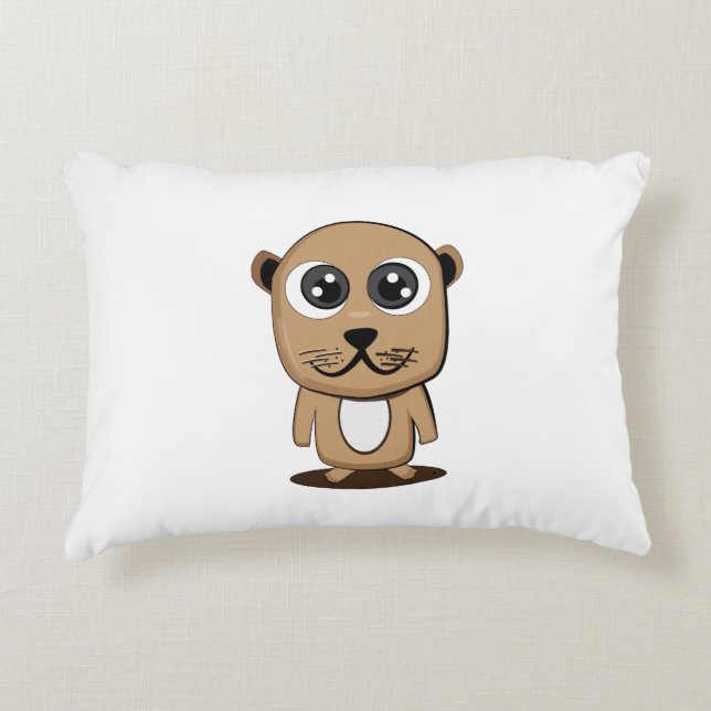 Cute character clipart accent pillow (Front)
