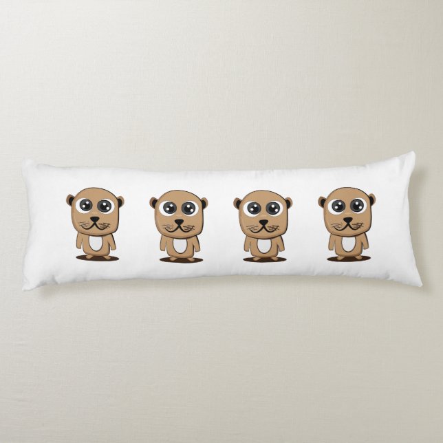 Cute character clipart body pillow (Back)