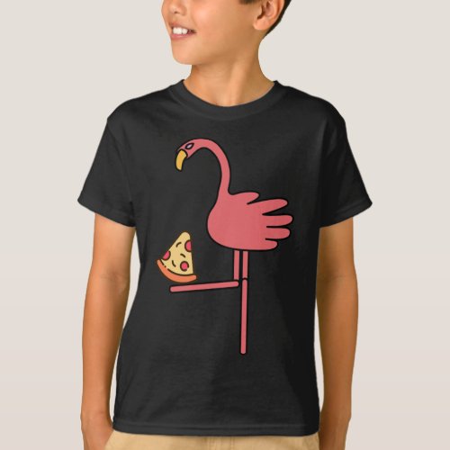 Cute Character Kawaii Funny Pink Bird Cartoon Flam T_Shirt