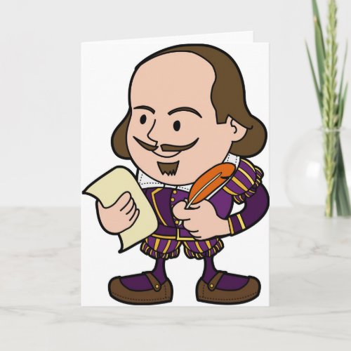 Cute character of William Shakespeare Card
