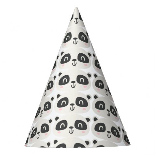 Cute character panda childrens birthday party hat