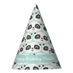 Cute character panda children's birthday party hat