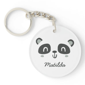 Cute character panda children's design keychain