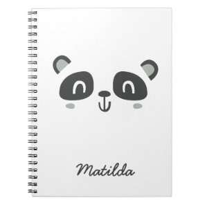 Cute character panda children's notebook