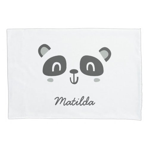 Cute character panda childrens  pillow case