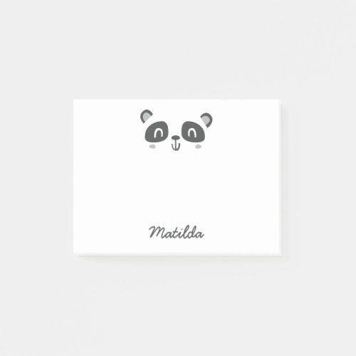 Cute character panda childrens school post_it notes