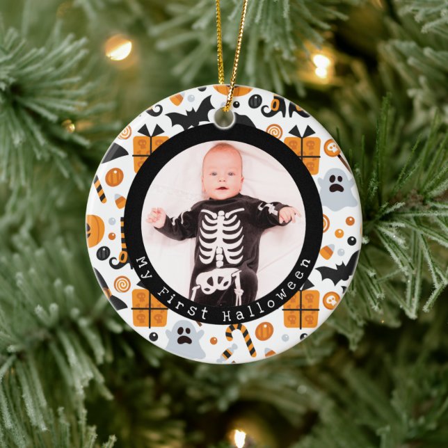Cute Characters Baby's First Halloween Ornament (Tree)