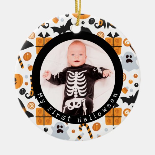 Cute Characters Baby's First Halloween Ornament