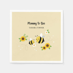 Cute Characters Mommy-to-Bee Baby Shower Napkins