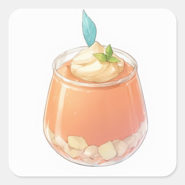 Cute Charming Design Square Sticker (Front)