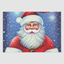 Cute Charming Retro Vintage Santa Claus Decoupage