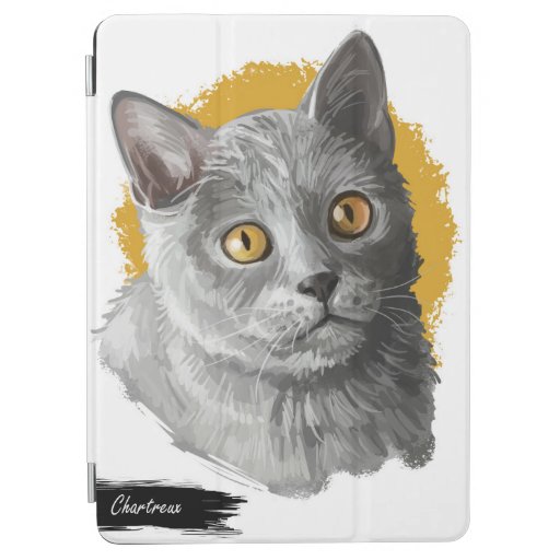 Cute Chartreux Cat iPad Cover