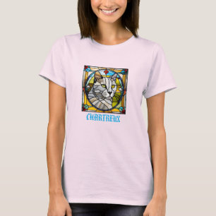 Cute Chartreux Stained Glass T-Shirt