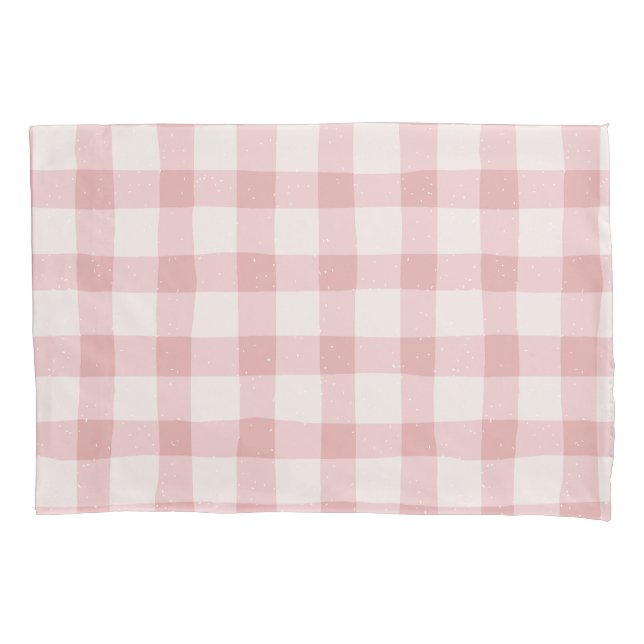 Cute Checkerboard Checkered Pattern Shades of Pink Pillow Case (Front)