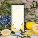 Cute checkered shopping list with Lemons Magnetic Notepad<br><div class="desc">Cute checkered shopping list with Lemons Magnetic Notepad</div>