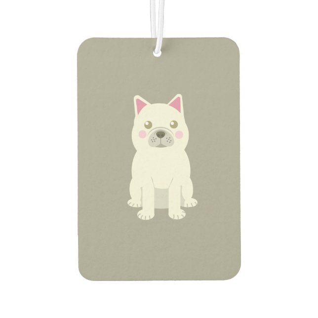 Cute Cheeks French Bulldog Air Freshener (Back)